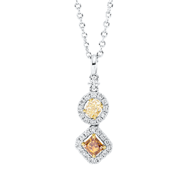 Brogle Classic necklace with bicolour diamond pendant Brogle Classic necklace with bicolour diamond pendant