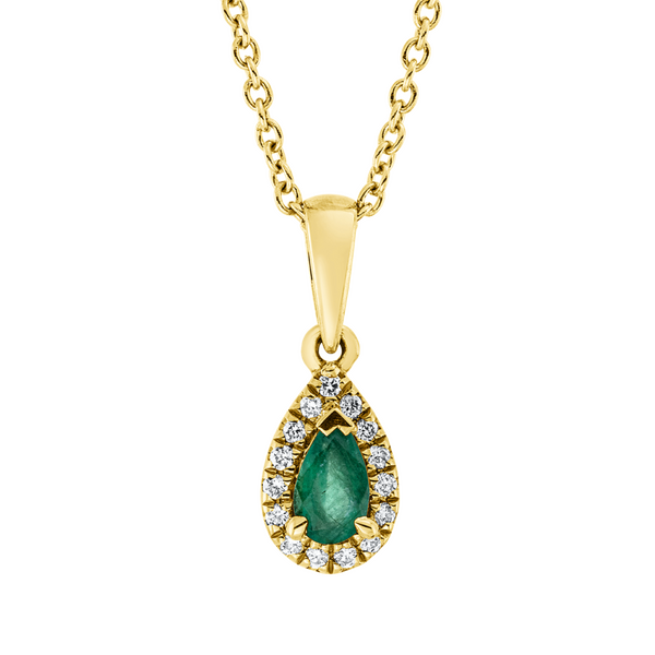 Brogle Classic necklace with emerald pendant