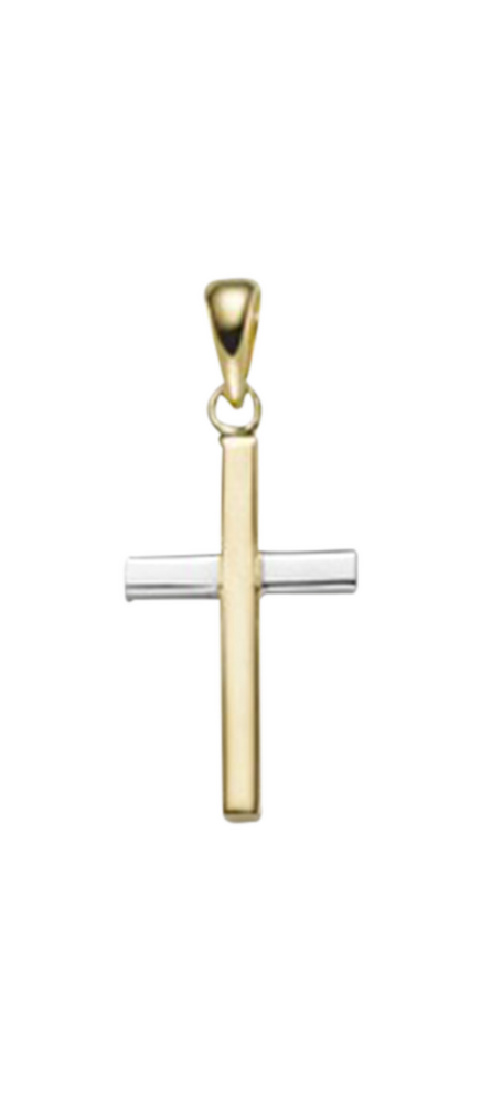 Brogle Classic bicolor cross pendant in gold Brogle Classic bicolor cross pendant in gold