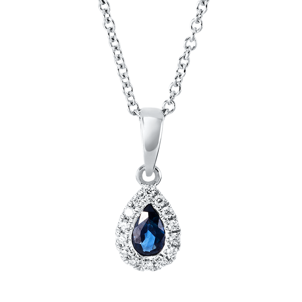 Brogle Classic necklace with sapphire pendant Brogle Classic necklace with sapphire pendant