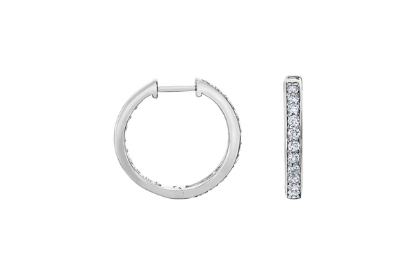 Brogle Selection diamond hoop earrings Brogle Selection diamond hoop earrings