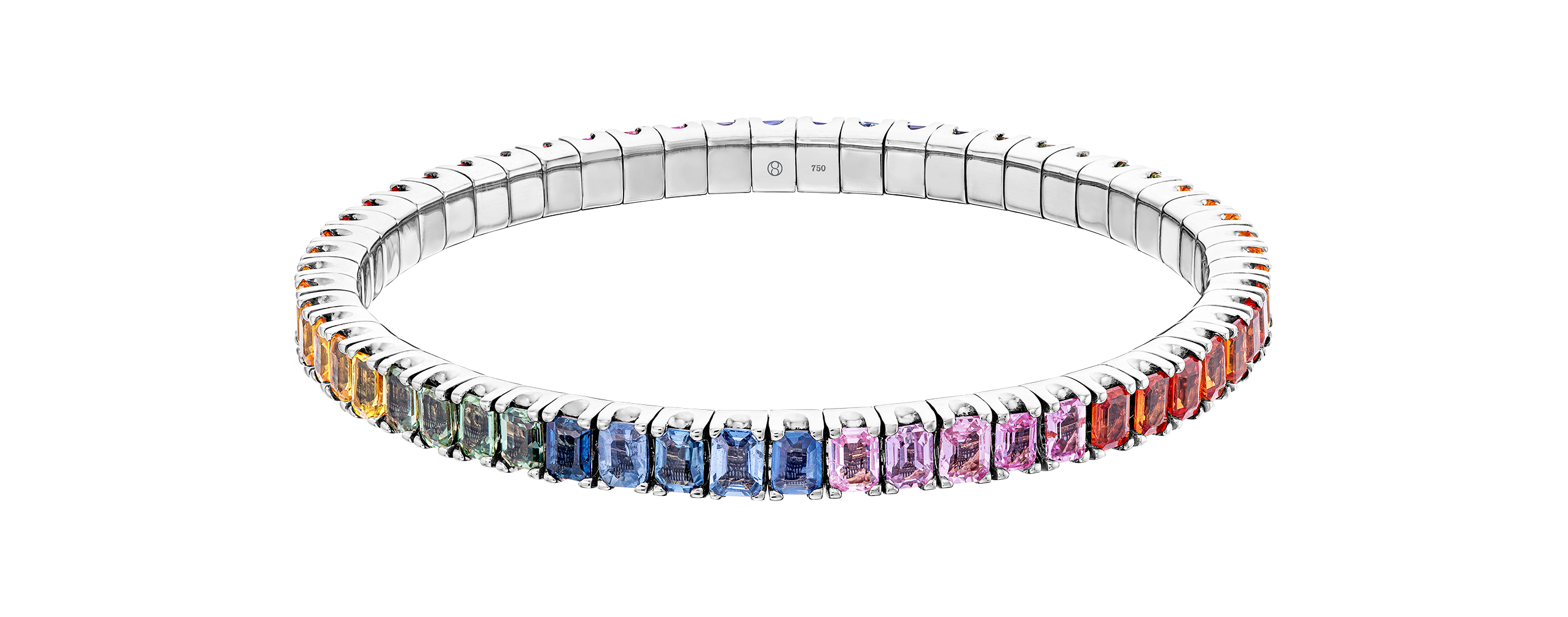 Brogle Selection sapphire bracelet Rainbow flexible Brogle Selection sapphire bracelet Rainbow flexible