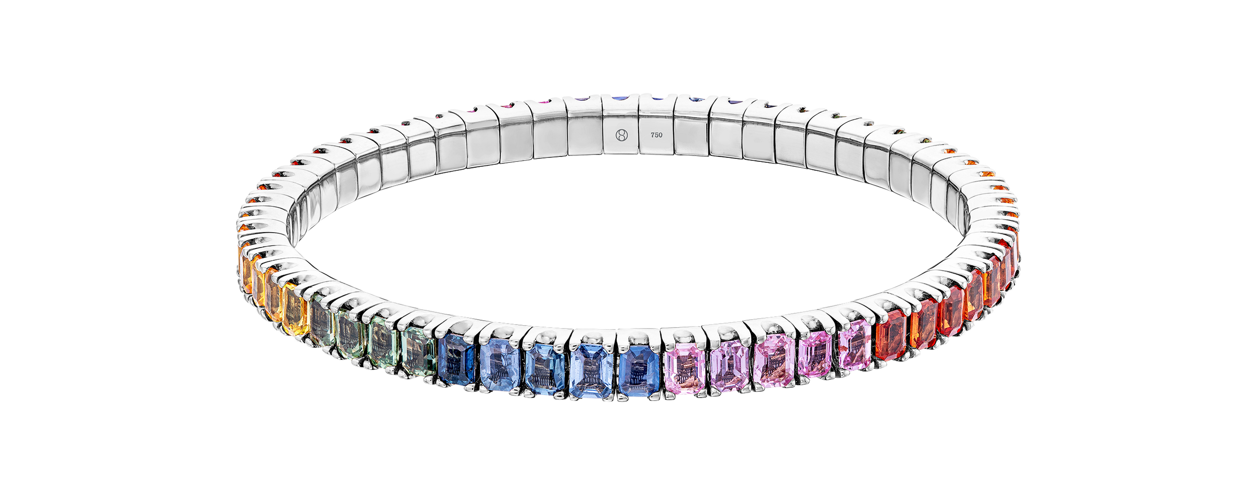 Brogle Selection sapphire bracelet Rainbow flexible Brogle Selection sapphire bracelet Rainbow flexible