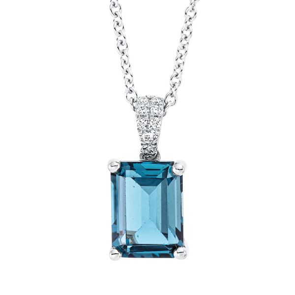 Brogle Classic necklace with London topaz pendant Brogle Classic necklace with London topaz pendant