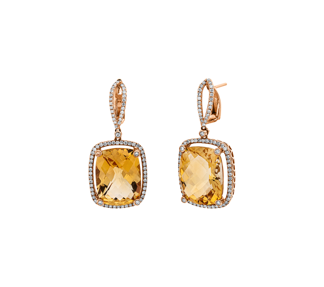 Brogle Selection Citrinohrhänger