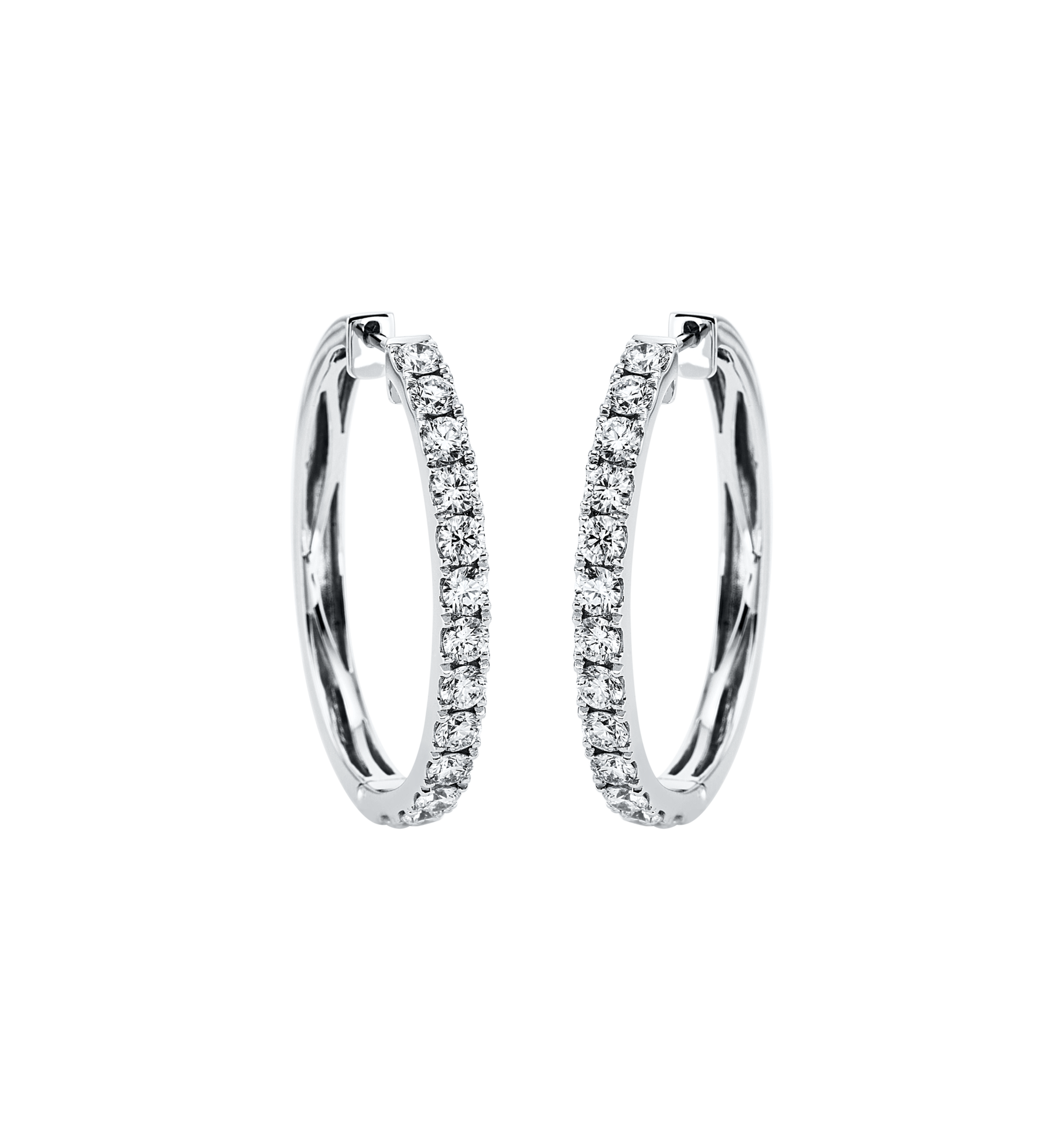 Brogle Selection diamond hoop earrings Brogle Selection diamond hoop earrings