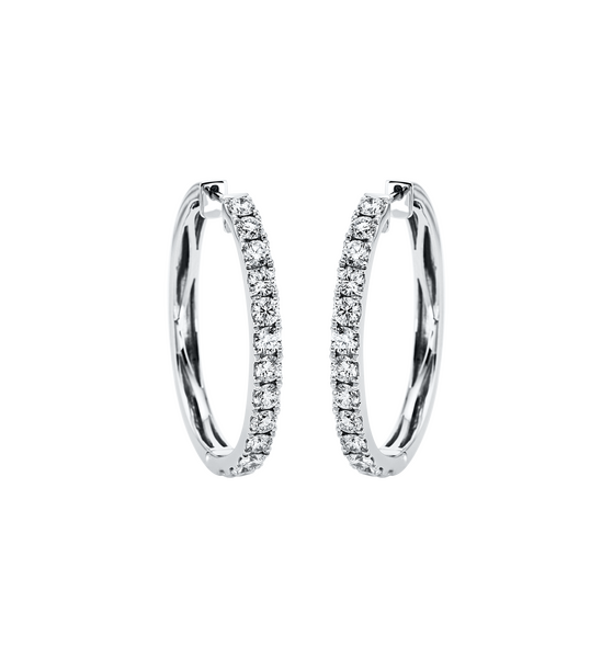 Brogle Selection diamond hoop earrings Brogle Selection diamond hoop earrings