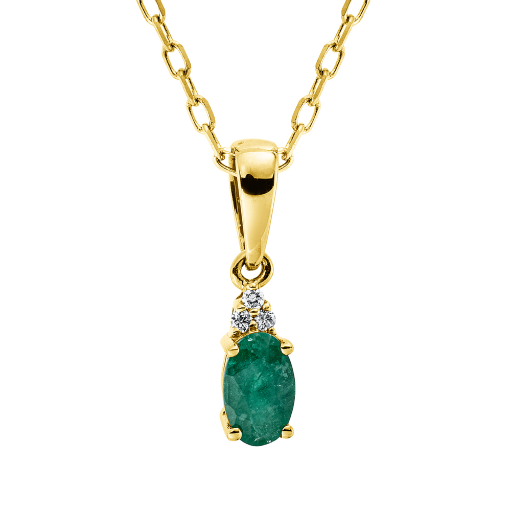 Brogle Classic necklace with emerald pendant