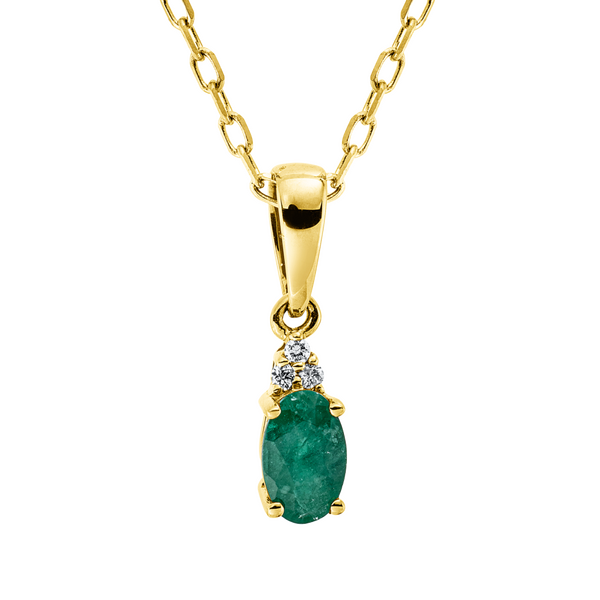 Brogle Classic necklace with emerald pendant
