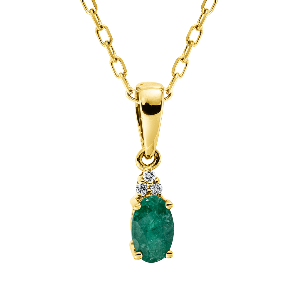 Brogle Classic necklace with emerald pendant Brogle Classic necklace with emerald pendant
