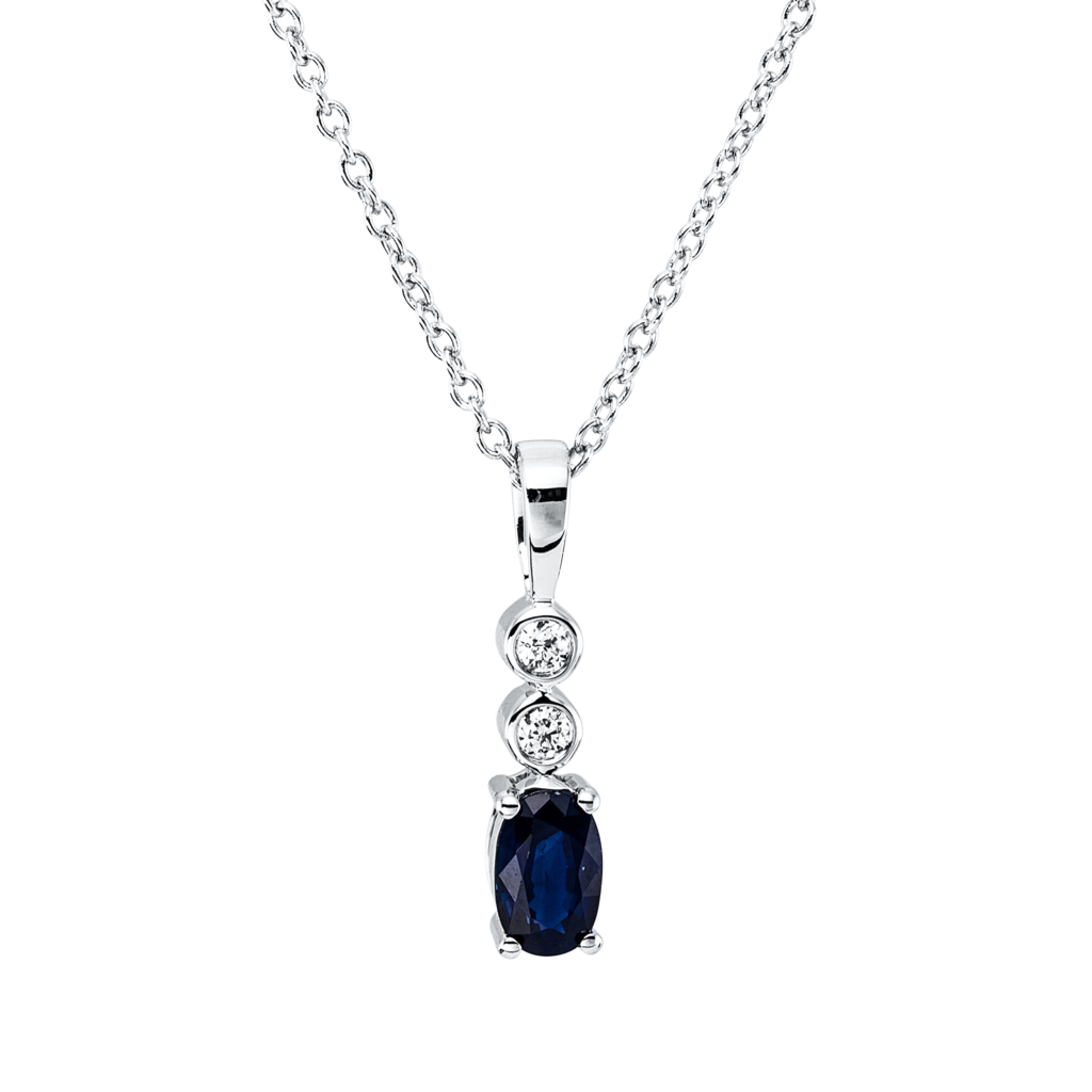 Brogle Classic Kette mit Saphiranhänger