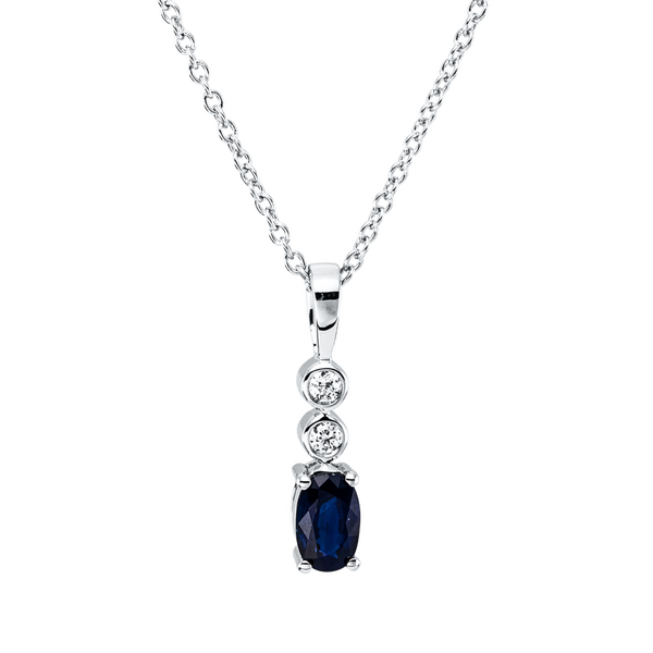 Brogle Classic Kette mit Saphiranhänger