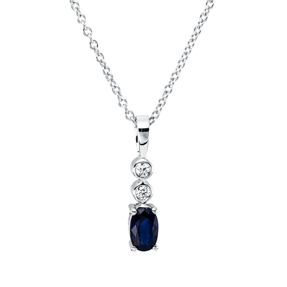 Brogle Classic Kette mit Saphiranhänger Brogle Classic Kette mit Saphiranhänger