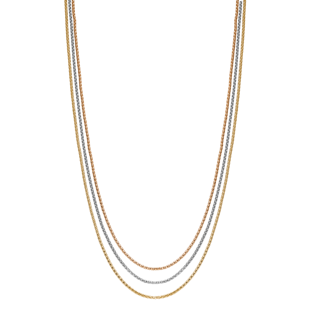 Brogle Classic Tricolor Himbeer Goldkette 2mm Brogle Classic Tricolor Himbeer Goldkette 2mm