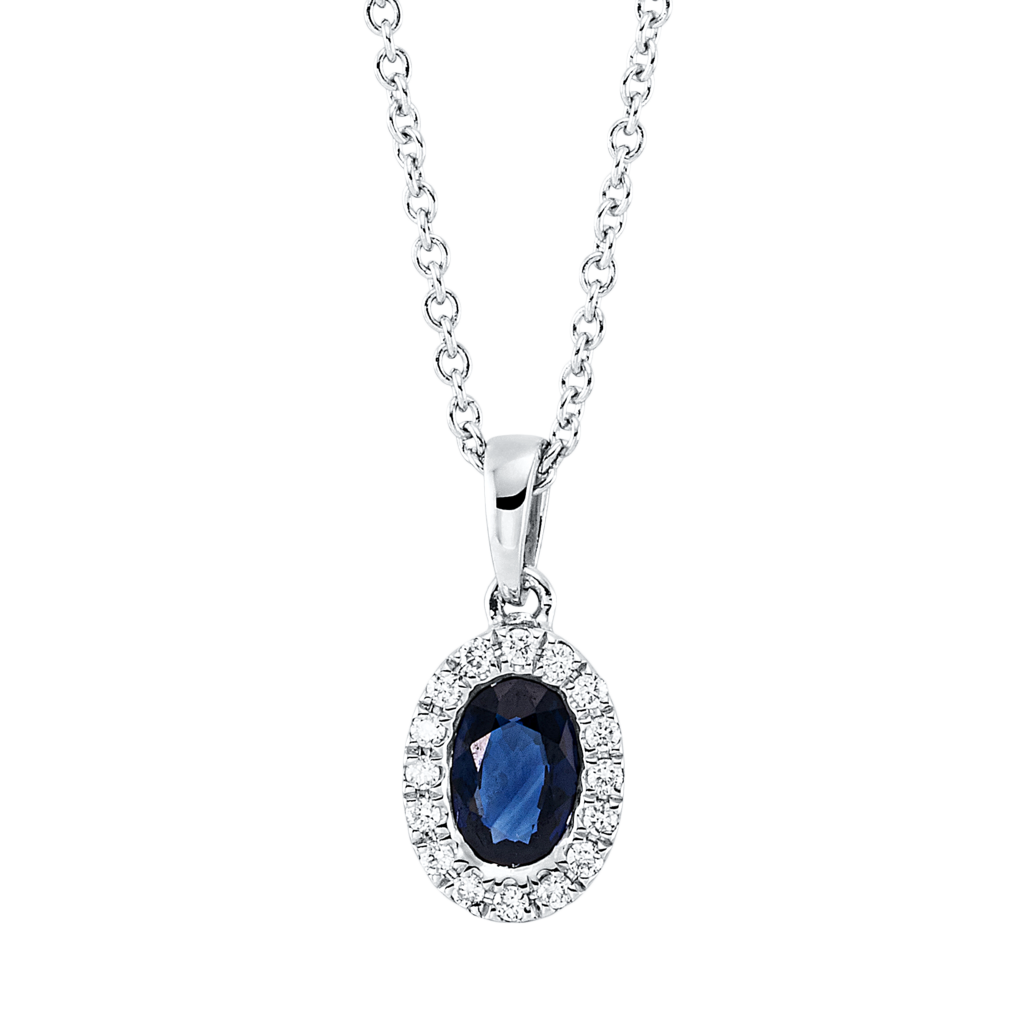 Brogle Classic necklace with sapphire pendant Brogle Classic necklace with sapphire pendant