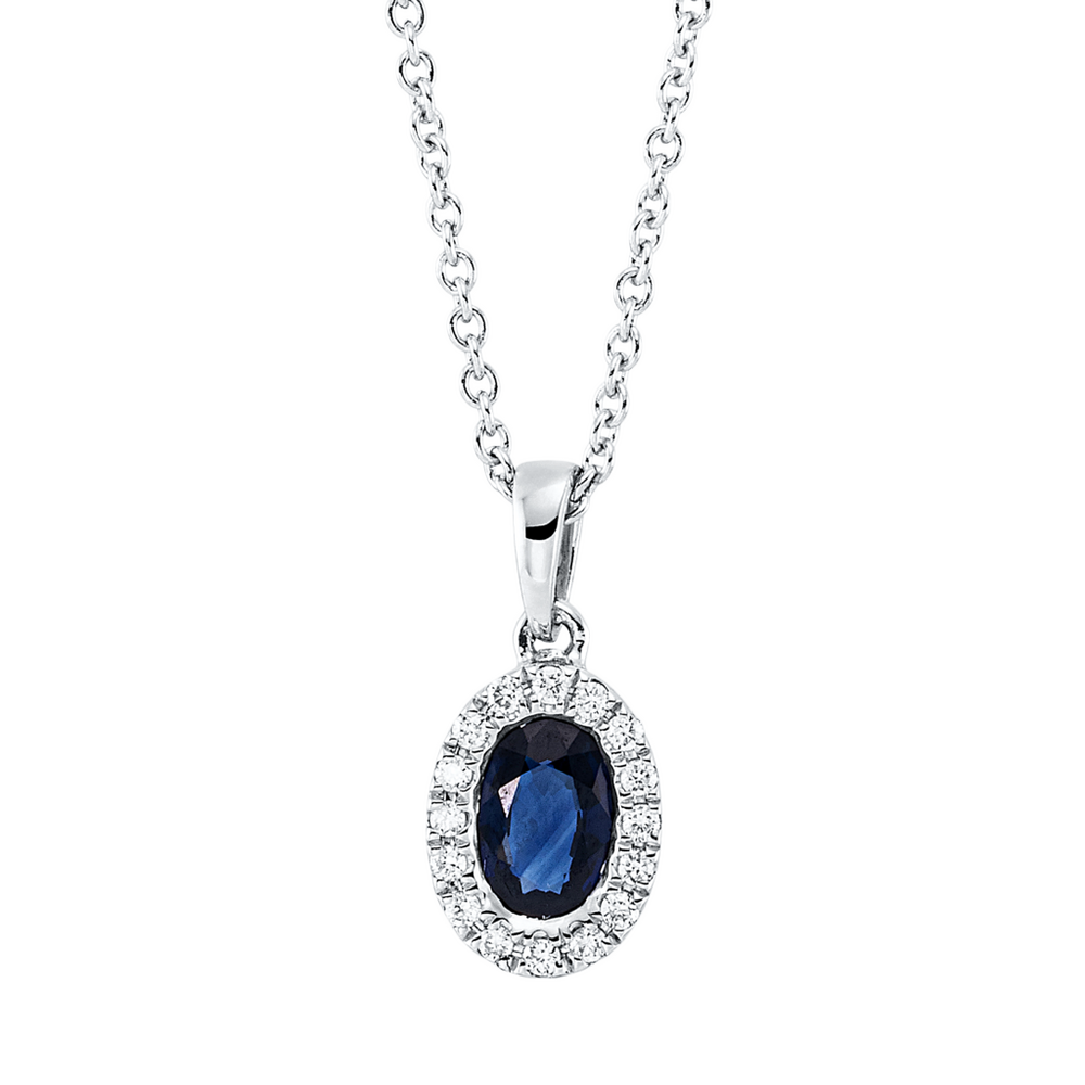 Brogle Classic necklace with sapphire pendant Brogle Classic necklace with sapphire pendant