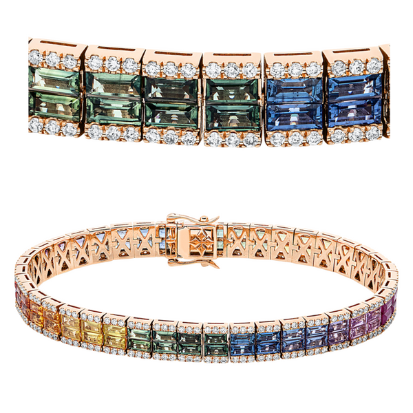 Brogle Selection Rainbow bracelet with sapphires