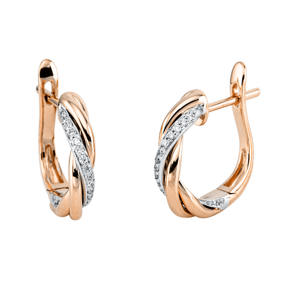 Brogle Selection Casual diamond hoop earrings