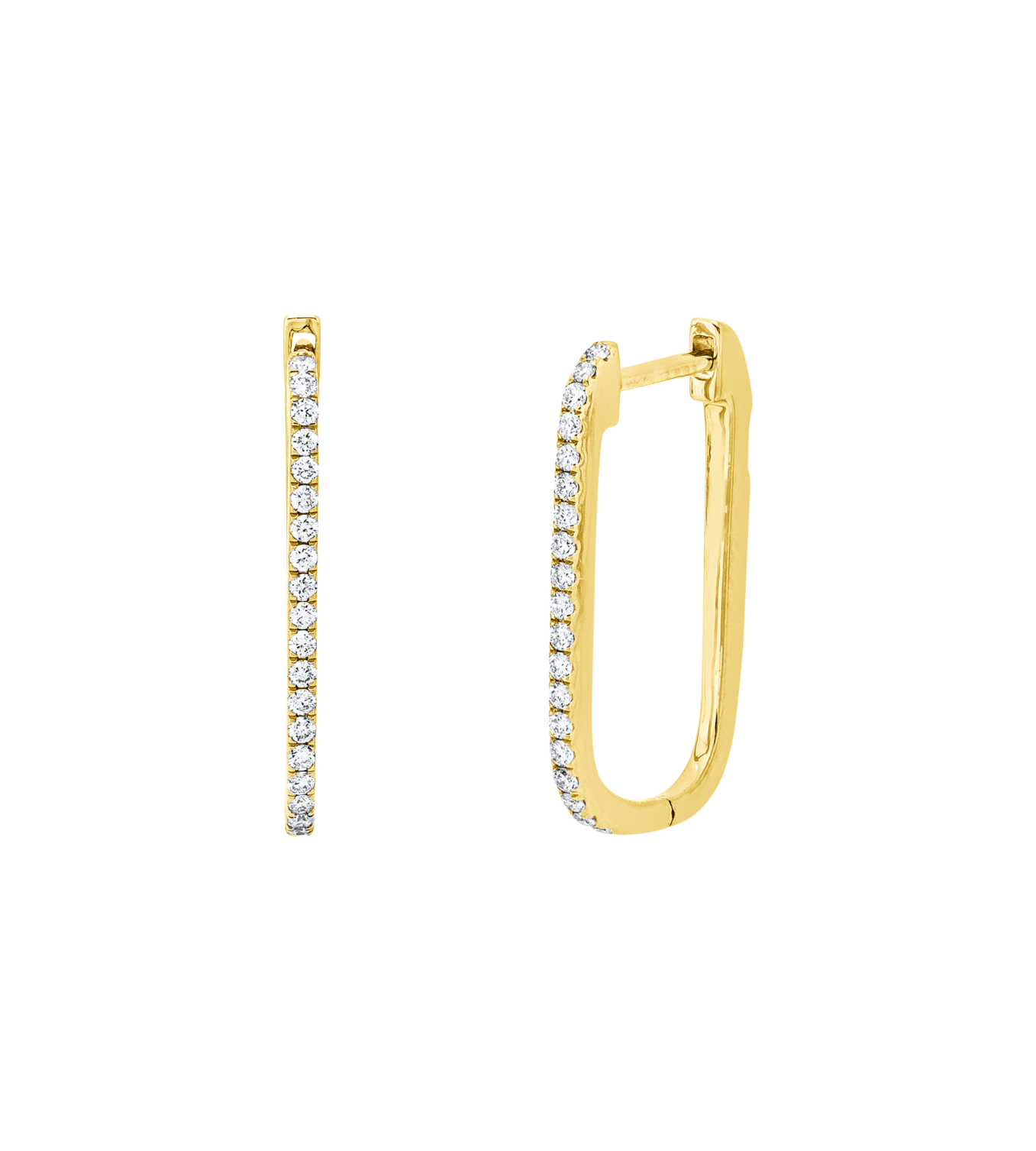 Brogle Classic diamond hoop earrings