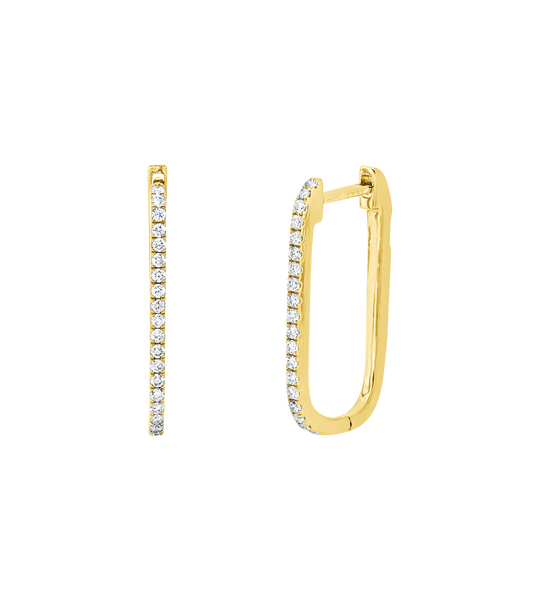 Brogle Classic diamond hoop earrings