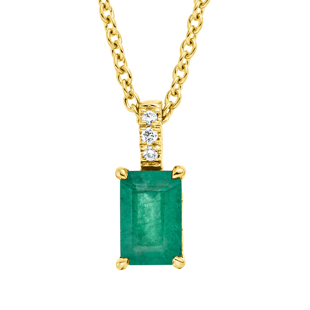 Brogle Classic necklace with emerald pendant