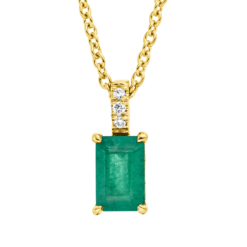 Brogle Classic necklace with emerald pendant