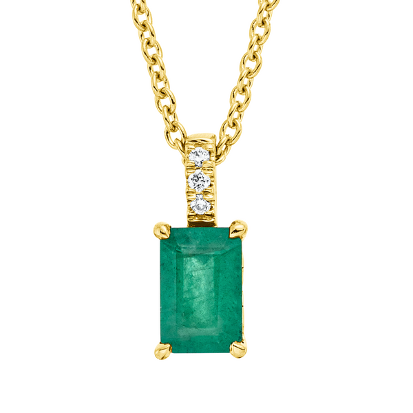 Brogle Classic necklace with emerald pendant