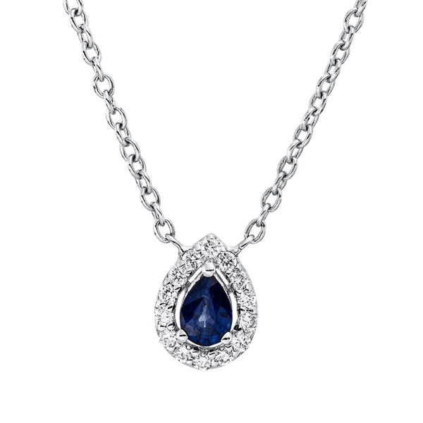 Brogle Classic necklace with sapphire pendant Brogle Classic necklace with sapphire pendant