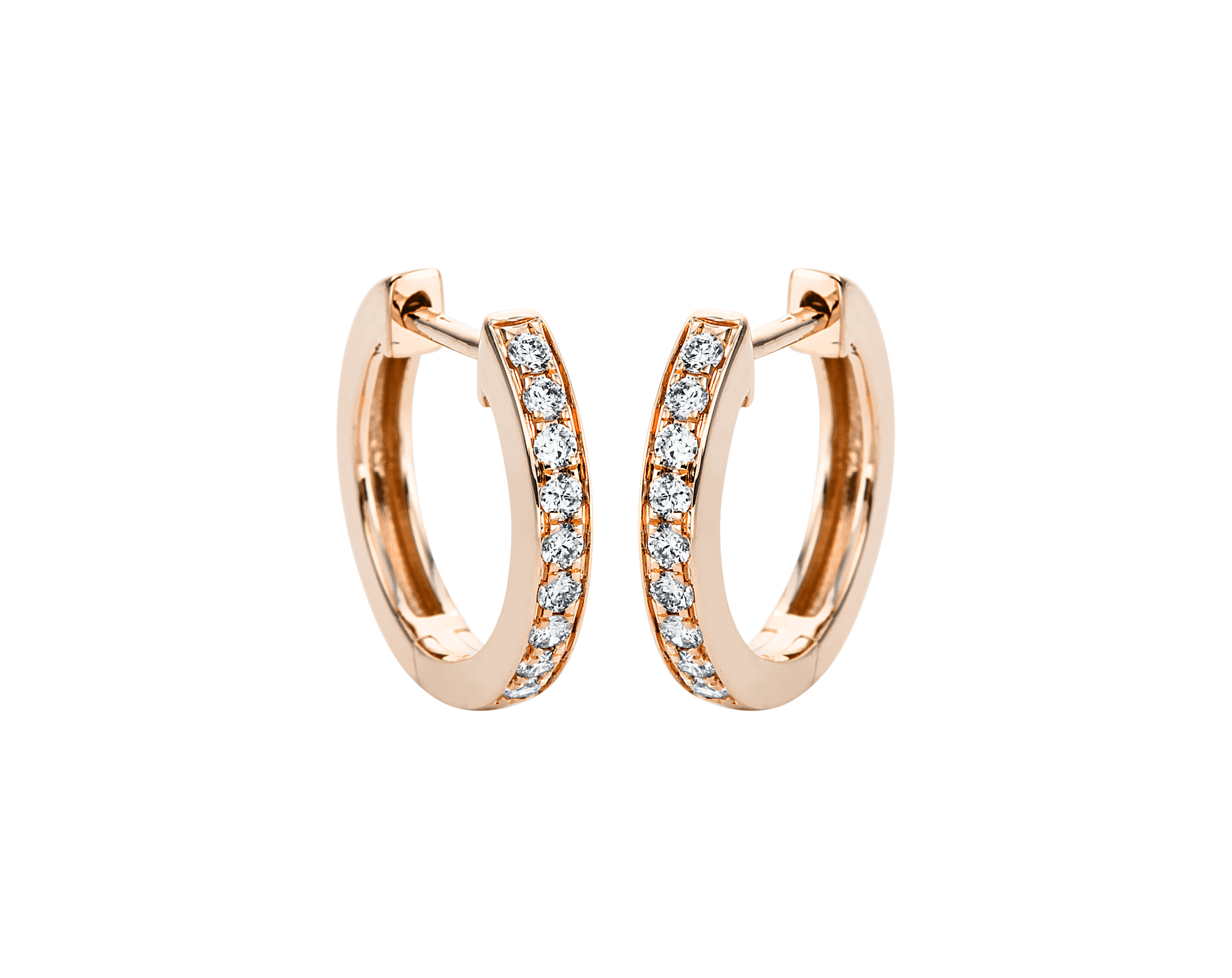 Brogle Classic diamond hoop earrings Brogle Classic diamond hoop earrings