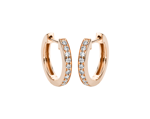 Brogle Classic diamond hoop earrings Brogle Classic diamond hoop earrings