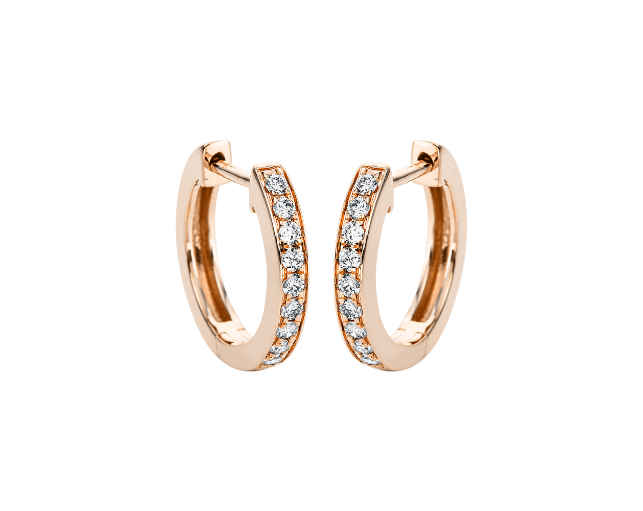 Brogle Classic diamond hoop earrings Brogle Classic diamond hoop earrings