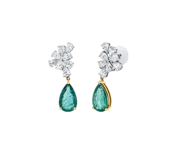 Brogle Selection bicolor emerald earrings