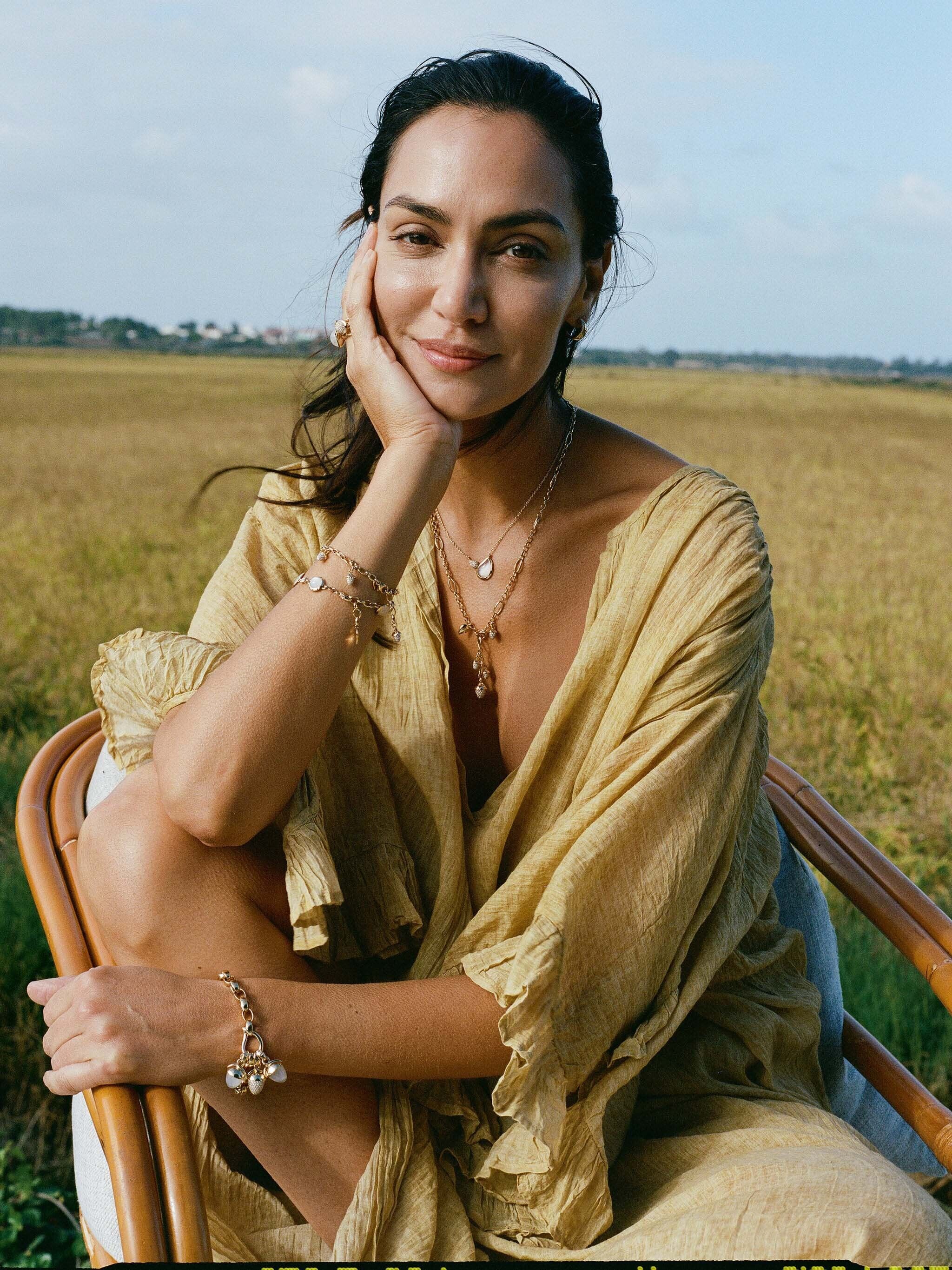 Tamara Comolli Signature Two Drops Mondstein Halskette mit Anhänger Tamara Comolli Signature Two Drops Mondstein Halskette mit Anhänger