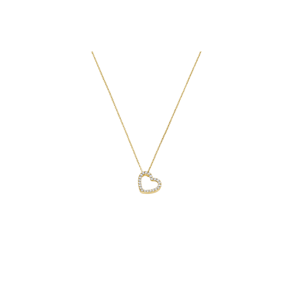 Brogle Classic necklace with diamond heart Brogle Classic necklace with diamond heart