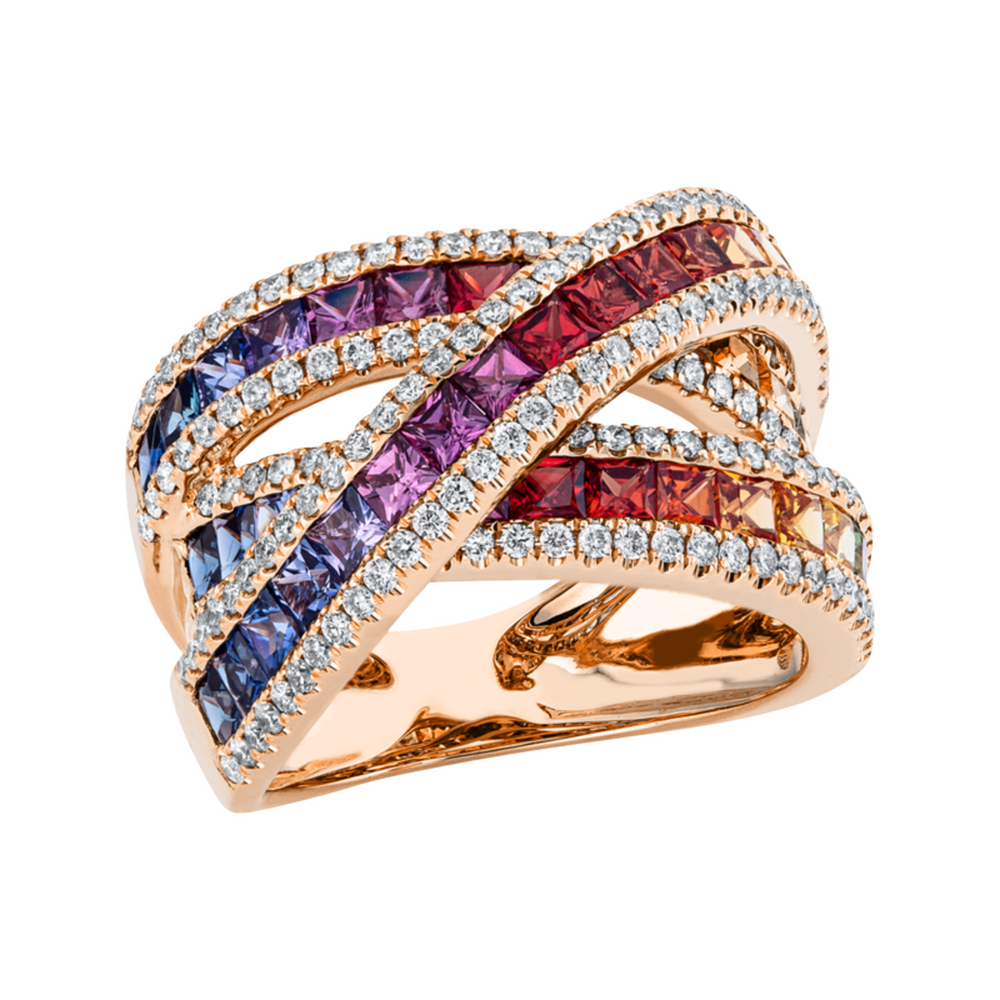 Brogle Selection Rainbow sapphire ring