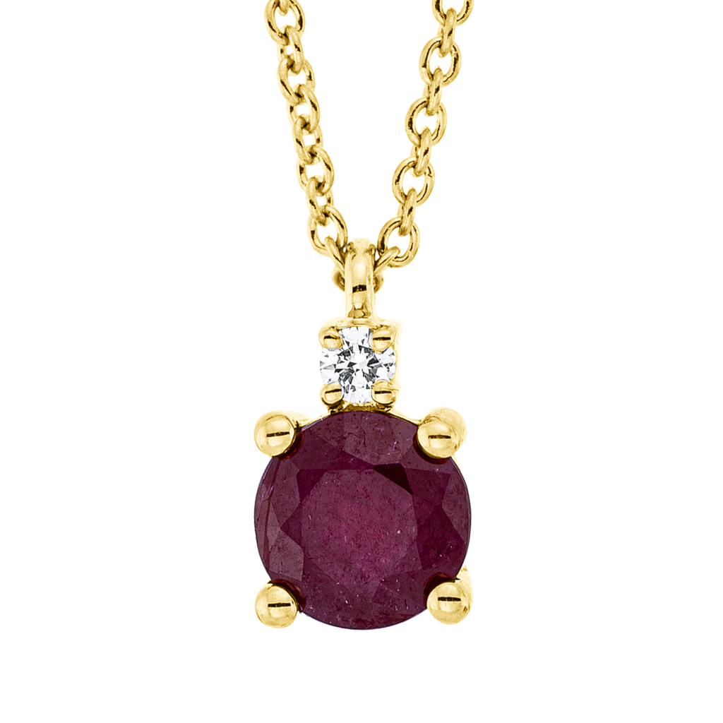 Brogle Classic necklace with ruby pendant Brogle Classic necklace with ruby pendant