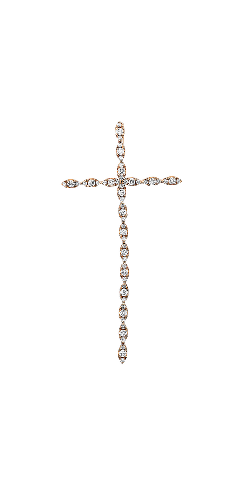 Brogle Selection cross pendant with diamonds