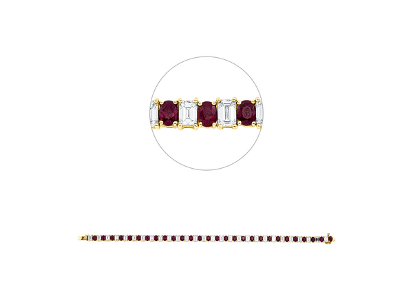 Brogle Selection Rubinarmband