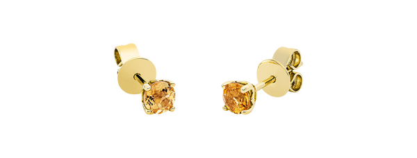 Brogle Classic citrine stud earrings