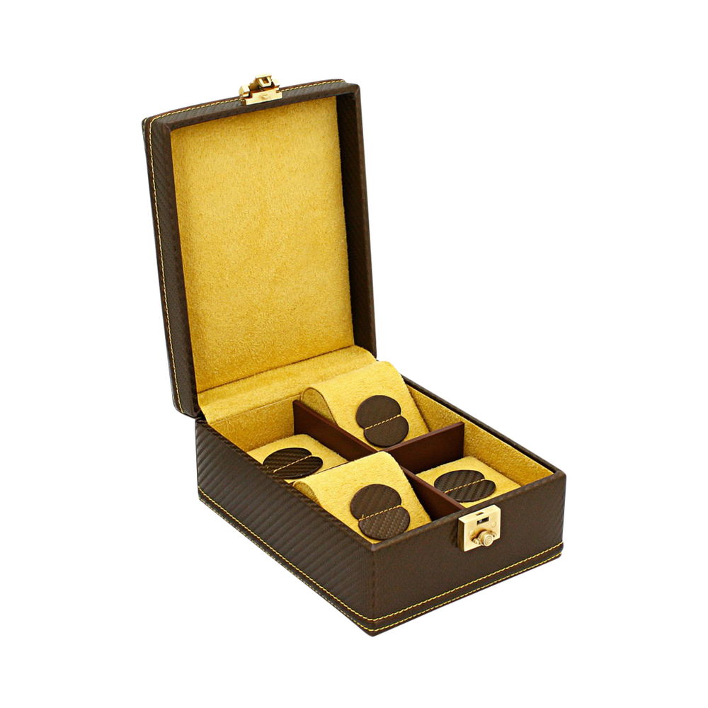 Friedrich Uhrenbox Carbon 4 - Gelb