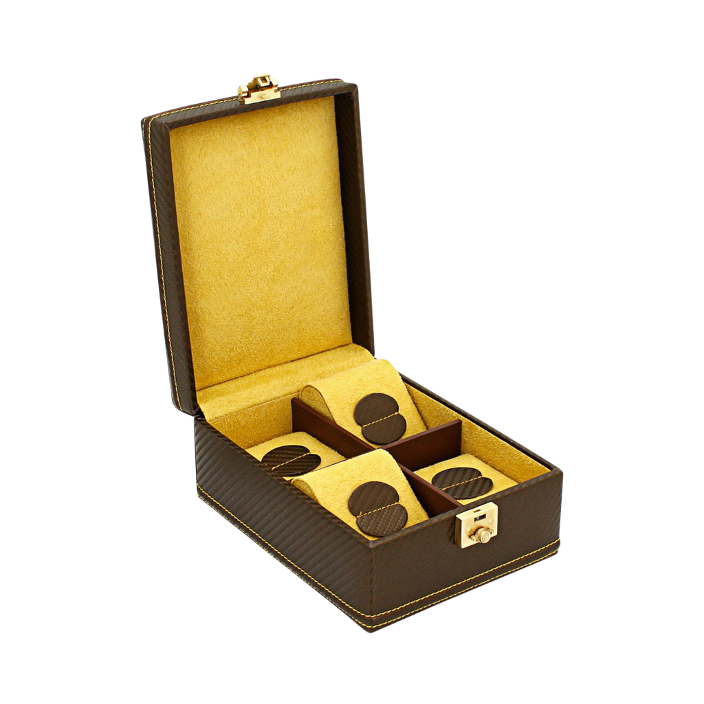 Friedrich Uhrenbox Carbon 4 - Gelb Friedrich Uhrenbox Carbon 4 - Gelb