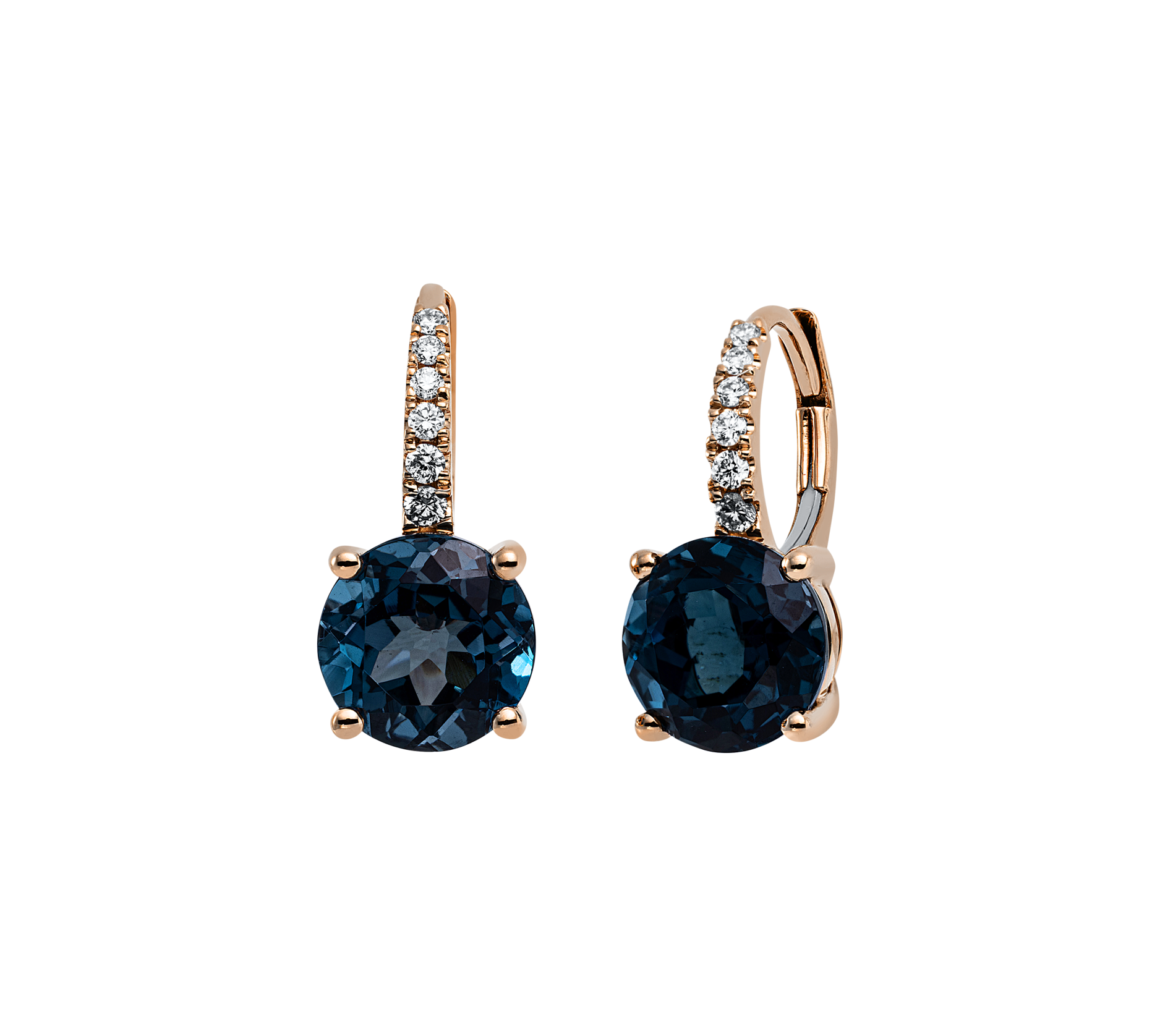 Brogle Classic London topaz hoop earrings Brogle Classic London topaz hoop earrings