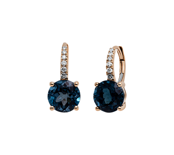 Brogle Classic London topaz hoop earrings Brogle Classic London topaz hoop earrings