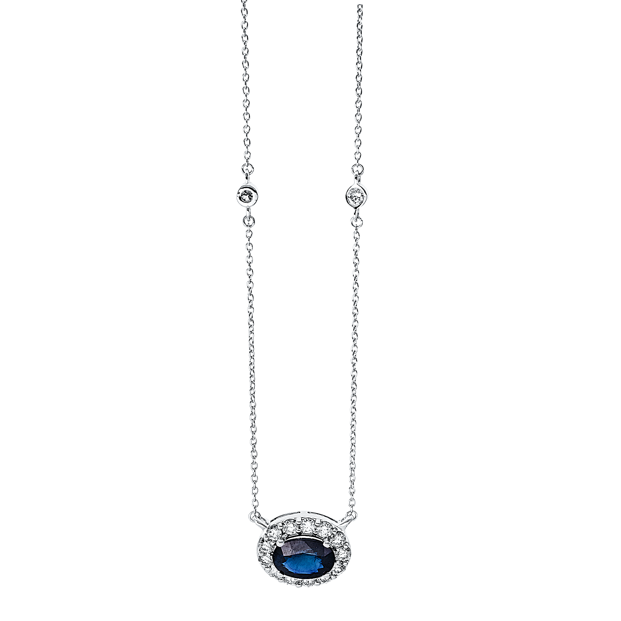 Brogle Classic necklace with sapphire pendant Brogle Classic necklace with sapphire pendant