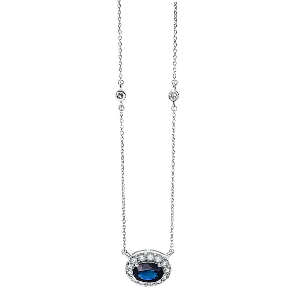 Brogle Classic necklace with sapphire pendant Brogle Classic necklace with sapphire pendant