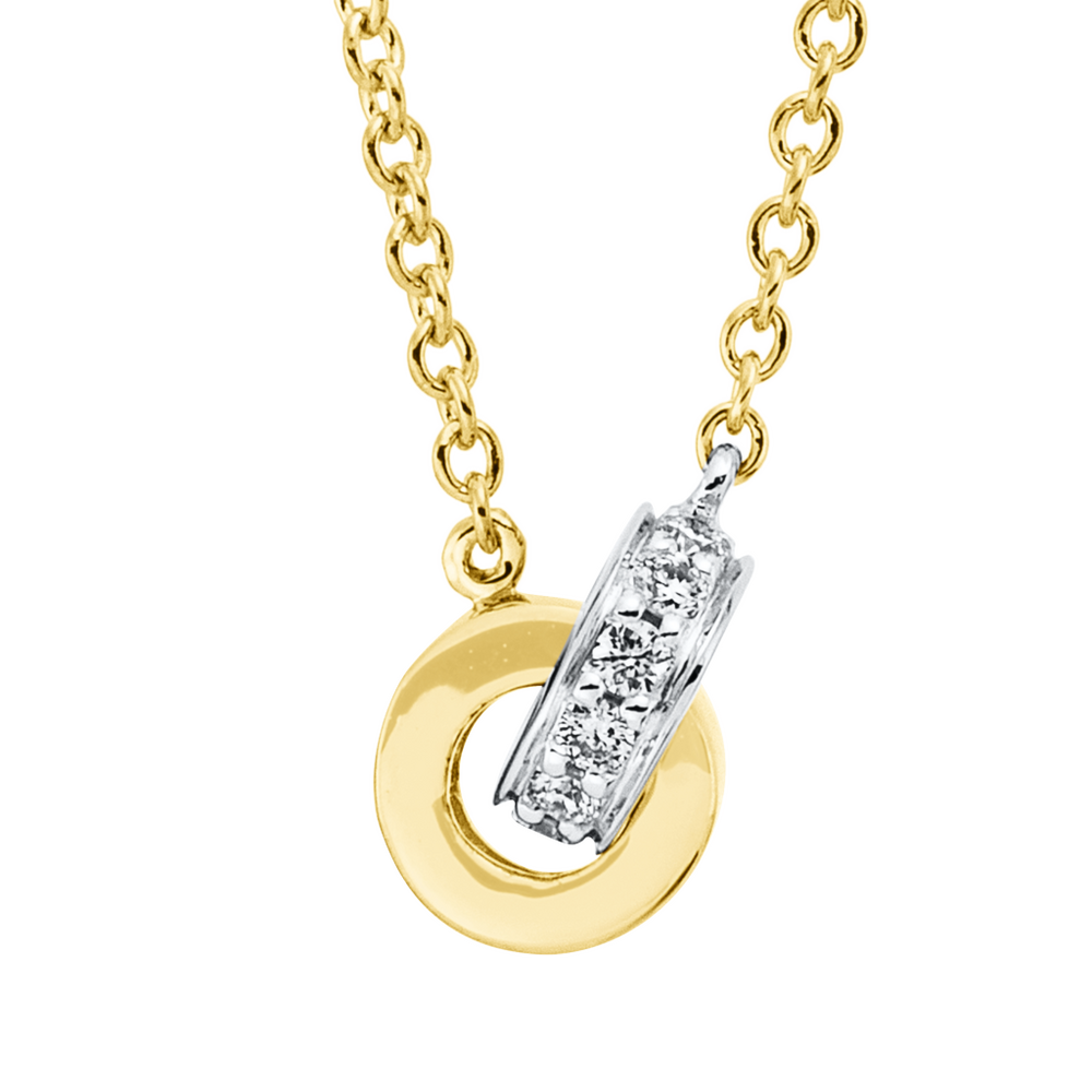 Brogle Classic Kette mit Bicolor Diamantanhänger Brogle Classic Kette mit Bicolor Diamantanhänger