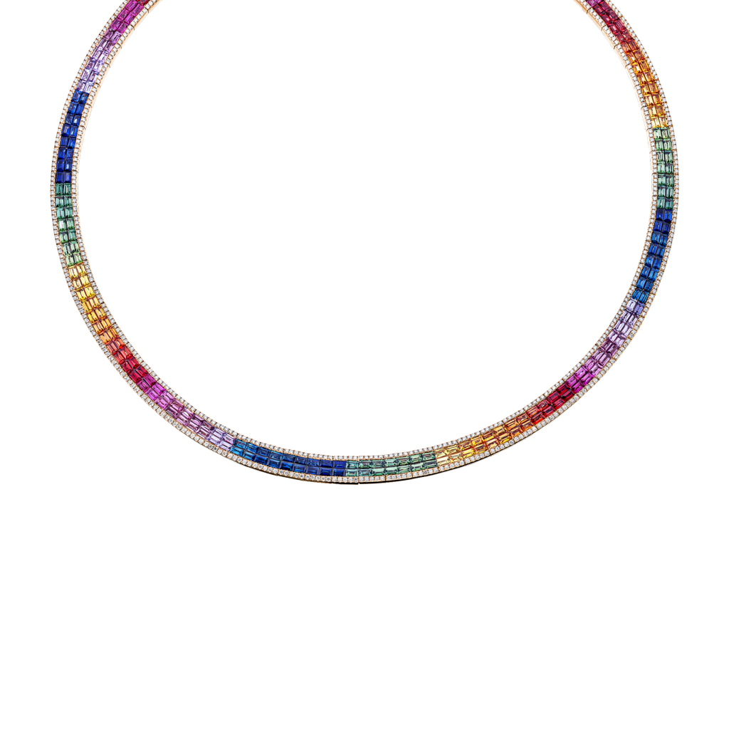 Brogle Selection Bicolor Sapphire Necklace Rainbow Brogle Selection Bicolor Sapphire Necklace Rainbow
