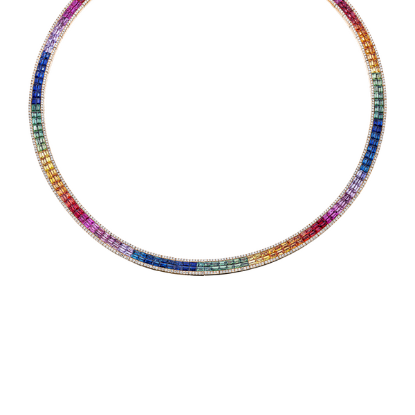 Brogle Selection Bicolor Sapphire Necklace Rainbow Brogle Selection Bicolor Sapphire Necklace Rainbow