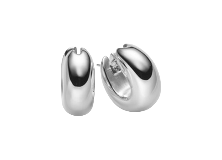 Brogle Classic gold hoop earrings 7mm