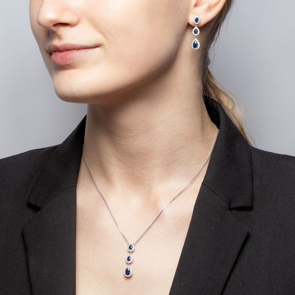 Brogle Classic Kette mit Saphiranhänger Brogle Classic Kette mit Saphiranhänger